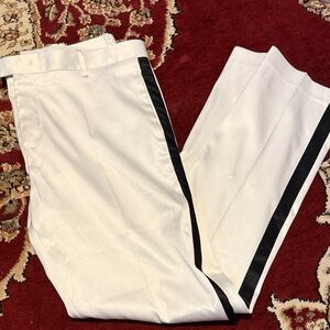 White Pants with Black Stripe
